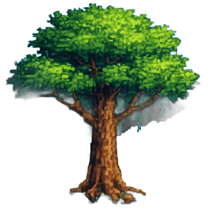 Árvore pixelada do easter egg